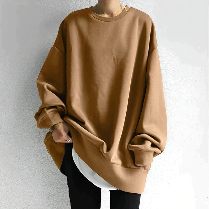 Pull Oversize Pour Femme | Large Col Ras Du Cou
