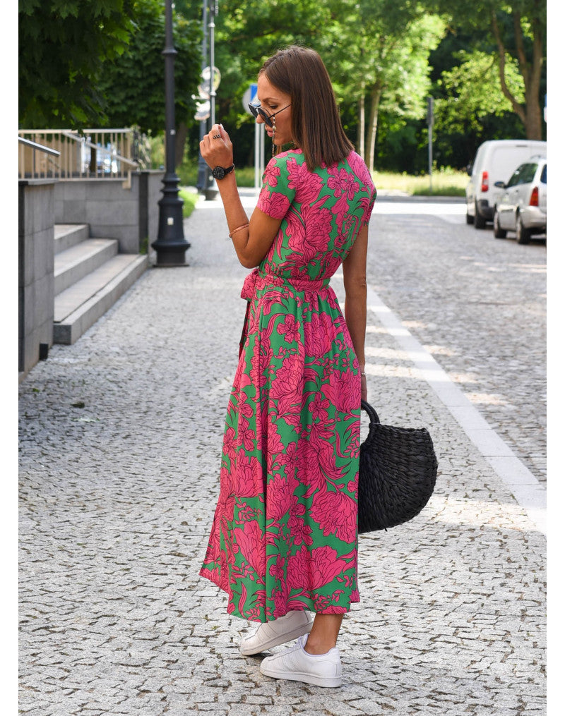 Robe D'Été Imprimée Pour Femme | Col En V