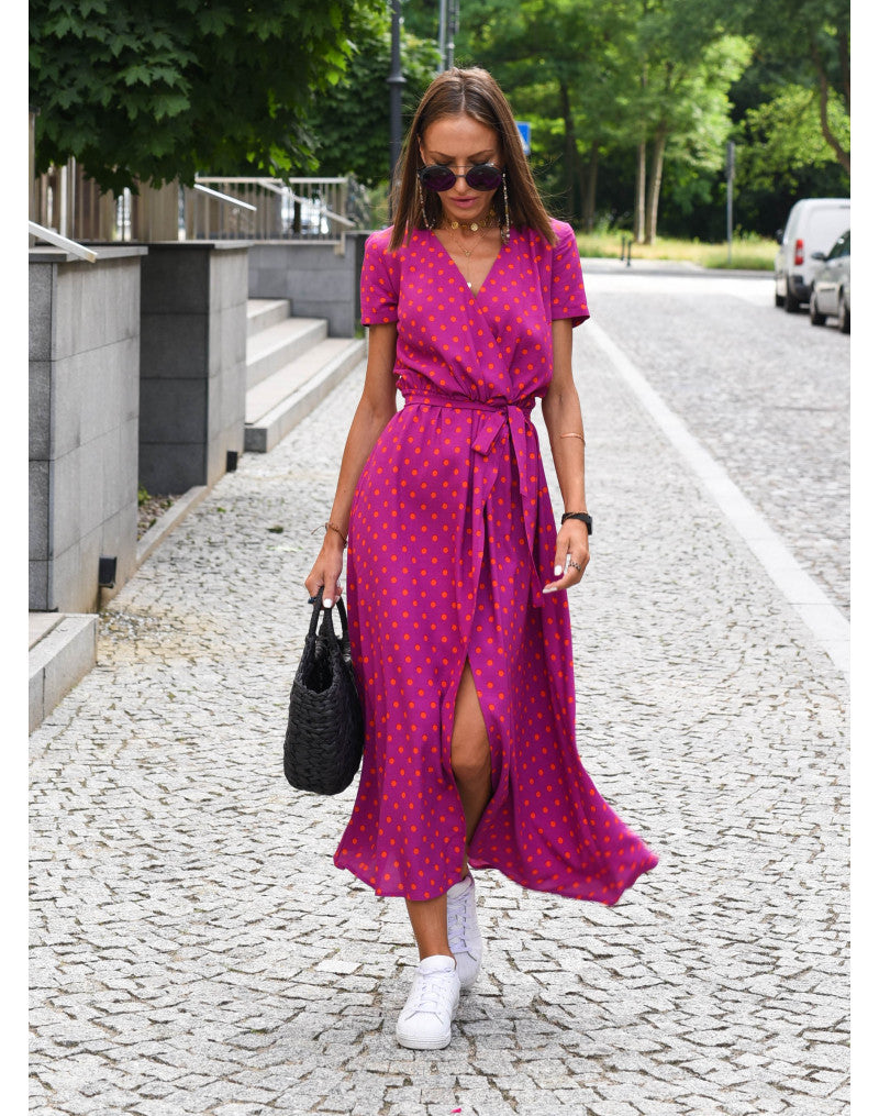 Robe D'Été Imprimée Pour Femme | Col En V