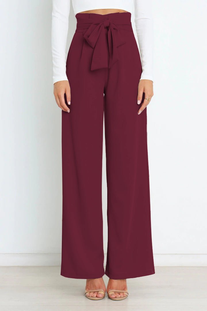 Pantalon Large Pour Femme | Détail Ceinture à Nouer