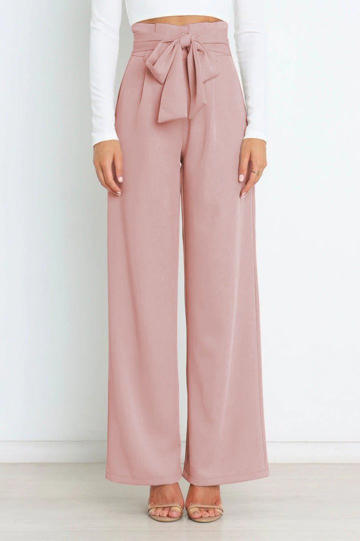 Pantalon Large Pour Femme | Détail Ceinture à Nouer