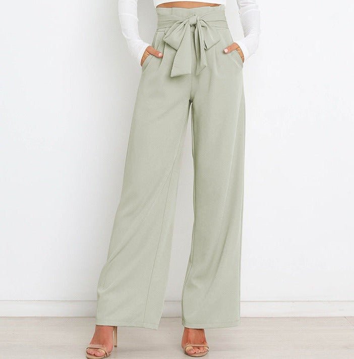 Pantalon Large Pour Femme | Détail Ceinture à Nouer