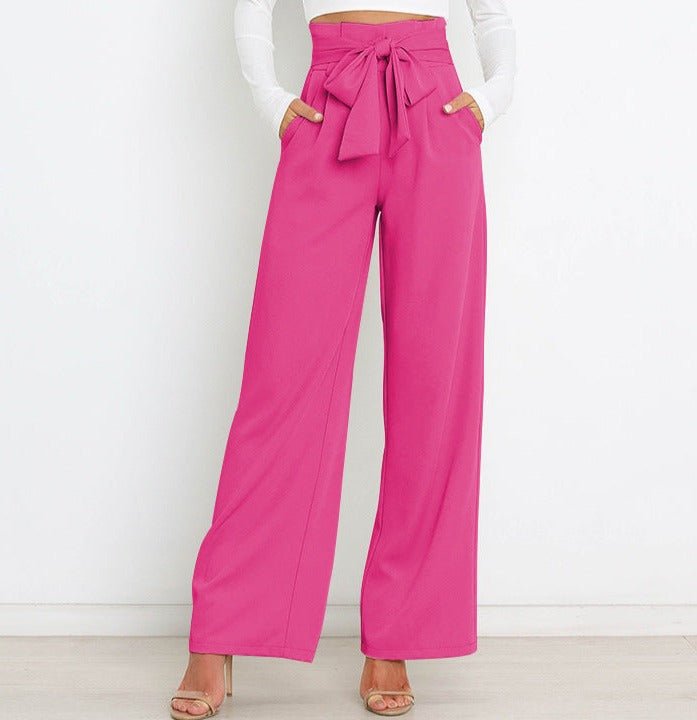 Pantalon Large Pour Femme | Détail Ceinture à Nouer
