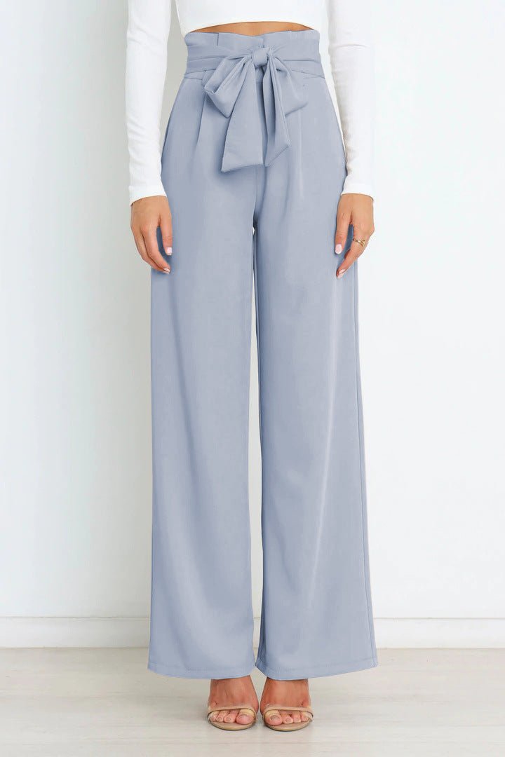 Pantalon Large Pour Femme | Détail Ceinture à Nouer
