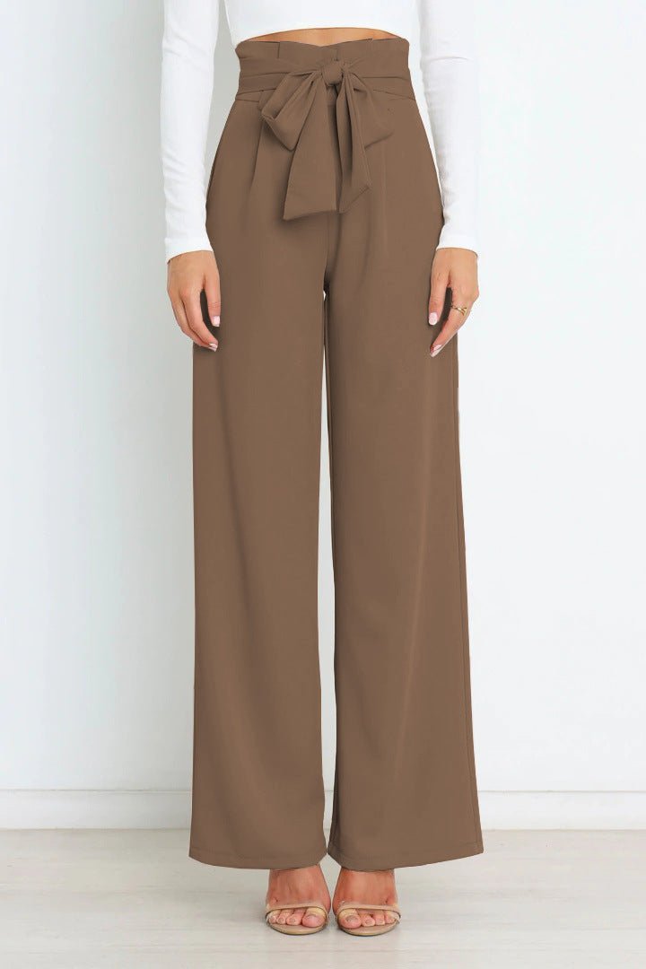 Pantalon Large Pour Femme | Détail Ceinture à Nouer