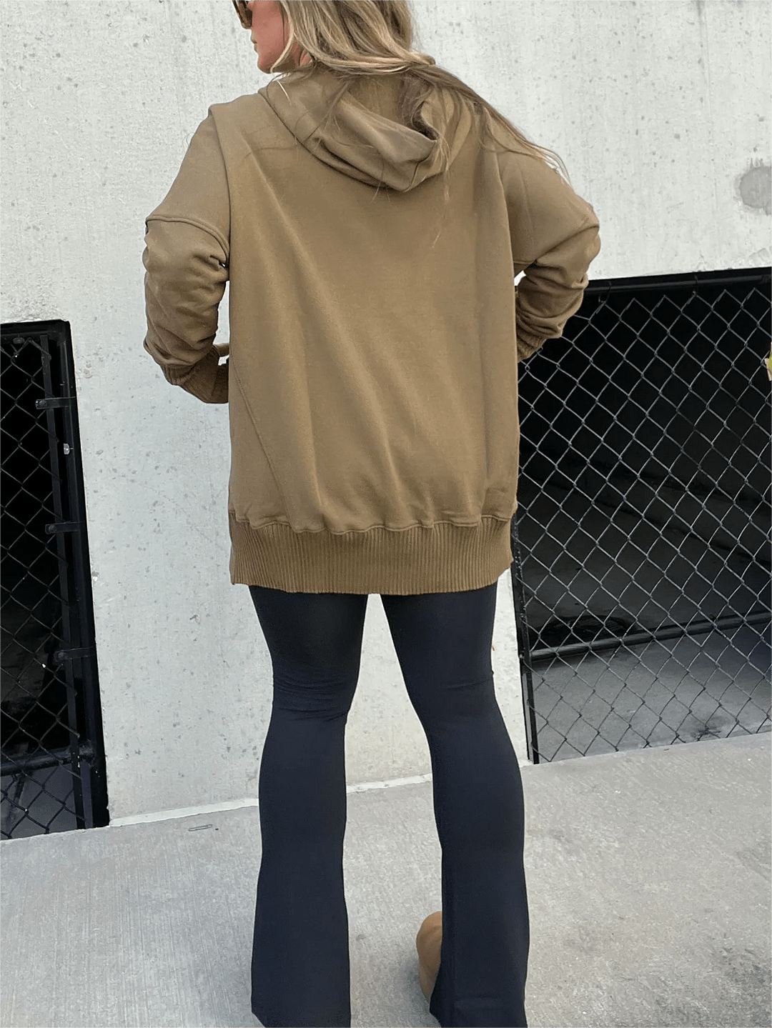 Sweat à Capuche Boutonné Pour Femme | Manches Avec Trou Pour Le Pouce