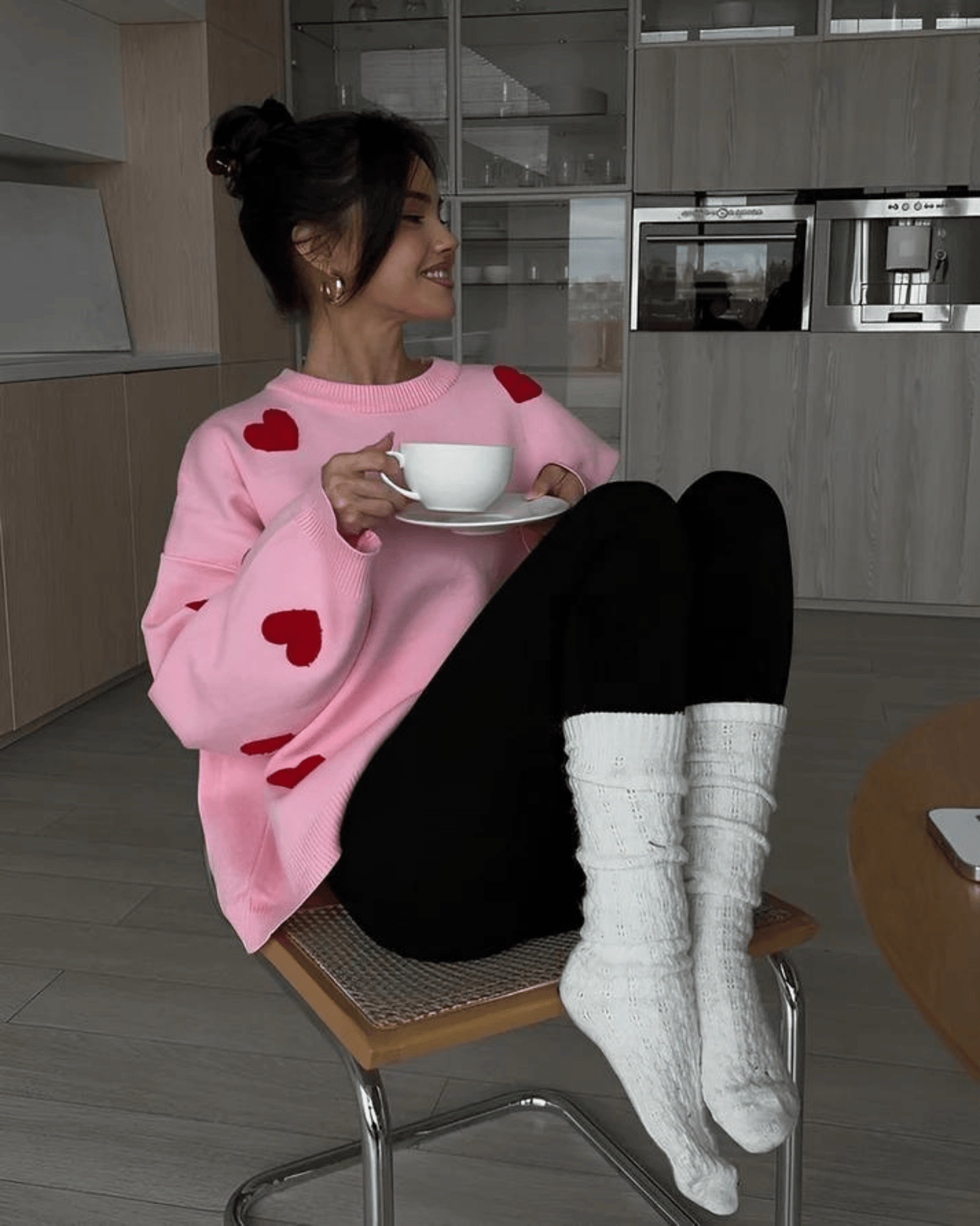 Pull Oversize Cœur Pour Femme | Design Ludique